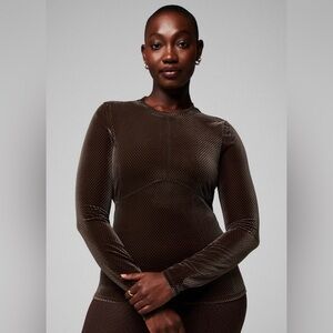 Fabletics Velour Seamed Long-Sleeve Top